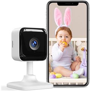 GNCC Baby Monitor Video e Audio, 1080P Telecamera Wi-Fi Bambini e Neonato con APP, Rilevamento del movimento sonor, Audio bidirezionale, Visione notturna a infrarossi, Compatibile con Alexa, GC2