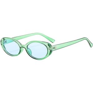 YAMEIZE Occhiali da Sole Ovali Retrò 90s Piccolo - per Donna e Uomo Occhiali Ovali in Stile Classico Occhiali con Protezione UV400 All'aperto