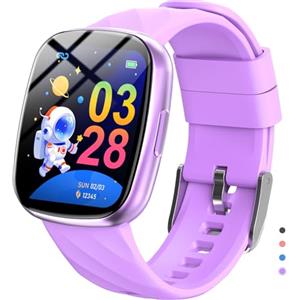 Alutoria Smartwatch per Bambini, IP68 Impermeabile Orologio Smartwatch Fitness Activity Tracker Watch con 100+ Modalità Sportive, Frequenza Cardiaca,Monitor Del Sonno Regalo per Ragazzi Ragazz,Viola