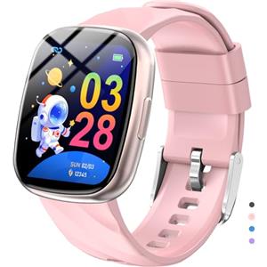 Alutoria Smartwatch per Bambini, IP68 Impermeabile Orologio Smartwatch Fitness Activity Tracker Watch con 100+ Modalità Sportive, Frequenza Cardiaca,Monitor Del Sonno Regalo per Ragazzi Ragazz，Rosa