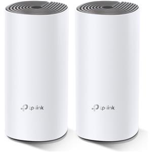TP-Link Deco E4 (2-pack) Dual-band (2.4 GHz/5 GHz) Wi-Fi 5 (802.11ac) Bianco, Grigio Interno