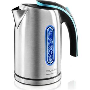 Cecotec ThermoSense 270 in acciaio, bollitore elettrico, senza BPA, 2200 W, base 360º, filtro anticalcare, doppio sistema di sicurezza