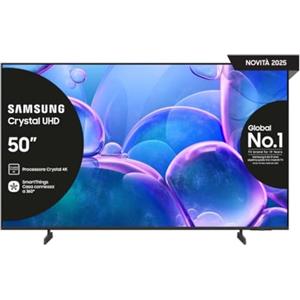 Samsung Smart TV 50'' UE50U7000FUXZT Crystal UHD 4K, Crystal 4K Processor, HDR, Smart Experience, OTS Lite & Adaptive Sound, Metal Stream Design, 2025