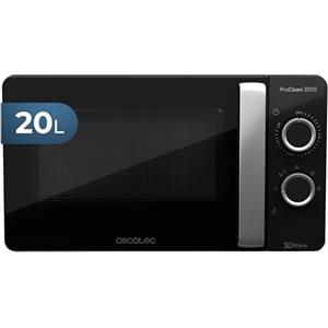 Cecotec Forno a Microonde ProClean 3050 Capacità 20 L, rivestimento Ready2Clean, potenza 700 W, 6 livelli operativi, timer 30 min, modalità scongelamento, colore nero e argento