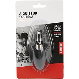 Equinox Cafe-Color Affilacoltelli in plastica, nero, 5 x 10,2 x 4,5 cm