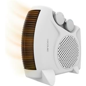 Cecotec Riscaldatore elettrico a basso consumo ReadyWarm 2000 Max Dual White. Termoventilatore da 2000 W, oscillazione a 65°, 3 modalità, termostato regolabile, area di copertura 20 m2, bianco