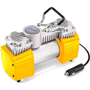 Avilia Compressore d'Aria, Portatile, da 12V - con Cavo Accendisigari da 2.75m, 200W, 40L/min, 100PSI, Tubo Aria 77cm e 3 Adattatori