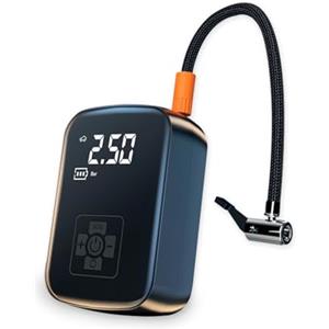 Avilia - Compressore Aria Portatile Multifunzione con Torcia LED, Display Digitale e Spegnimento Automatico per Auto, Moto, Bici e Materassini Gonfiabili Facile da Usare Ovunque