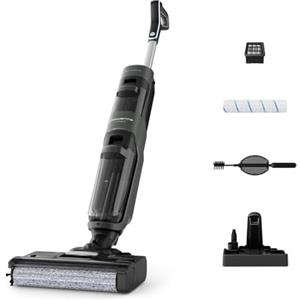 Rowenta X-Clean 4, Lavapavimenti Senza Fili con Auto-Propulsione e Rilevazione Automatica dello Sporco, Doppio Serbatoio e Sistema di Autopulizia, Autonomia 50' per Tutti i Tipi di Pavimenti, GZ5037