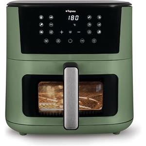 Tognana Iridea, Friggitrice ad aria 10L, doppia resistenza, display digitale, timer, 80-200°C, finestra, 2300W, Verde Salvia