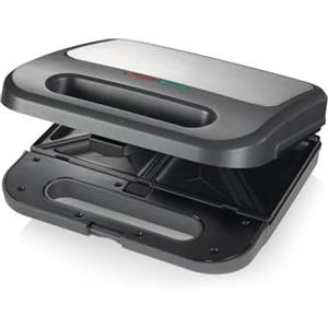 Wintem Tostiera Elettrica 3 in 1 800W con Piastre Interscambiabili Antiaderenti - Ottimo per Cucinare Panini, Toast o Waffle - Dimensioni Compatte e Salvaspazio - Facile da Pulire