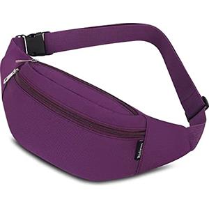 Ridirun Marsupio Sportivo Running Outdoor Fanny Pack Bag da Uomo Donna Marsupi alla Moda in Nylon con Cinturino Regolabile Rapido per Corsa Ciclismo Escursione Campeggio (Viola)