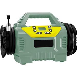 Avilia Compressore 4 in 1 con Funzione Pompa Gonfiaggio, Sgonfiaggio, Aspirazione e Torcia LED Integrata - Tripla Alimentazione con Batteria 20V Lunga Durata, Spina Standard o Porta Accendisigari