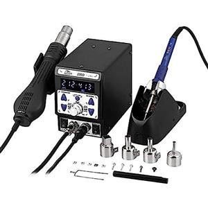 Uten Stazione saldatura aria calda SMD attrezzatura per saldare con accessori Professionale 899D-II