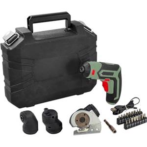 Avilia Set Trapano Multifunzione 4V con Batteria 1,5 Ah con 26 Accessori e Valigetta - Mini Avvitatore, con Motore in Rame e Luce LED Integrata