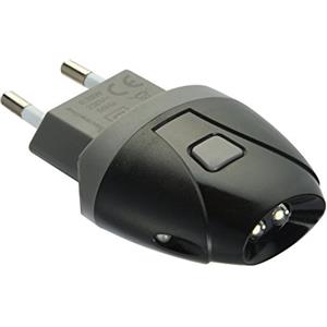 Electraline 58310 Torcia d'Emergenza Automatica con Funzione Luce di Cortesia, Nero