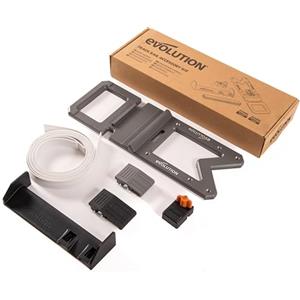 Evolution Power Tools Kit di accessori per binari, guide per sega circolare, kit di accessori: 1 x cavo e guida tubo, 1 x binario quadrato, 1 x arresto sega, 2 x strisce di taglio da 1,4 m