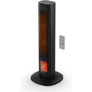 Avilia Termoventilatore a Torre 800/2000W con Funzione Oscillante Automatica e Comodo Telecomando - Elegante e Sicuro Grazie alla Funzione, Anti Surriscaldamento con Spegnimento Automatico - 60cm