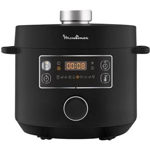 Moulinex CE7548 Turbo Cuisine Multicooker Veloce, 5 Litri, Pentola a Pressione Elettrica, Robot da Cucina Multifunzione con Tecnologia Spherical Bowl, 10 Programmi di Cottura Automatici e Ricettario