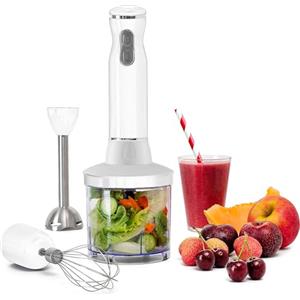 Avilia Frullatore ad Immersione 3in1 500ml 600W con Frusta e Tritatutto, Motore Potente, Lama in Acciaio Inox Resistente - Ideale per Preparare Frullati, Salse o Creme - Facile da Pulire
