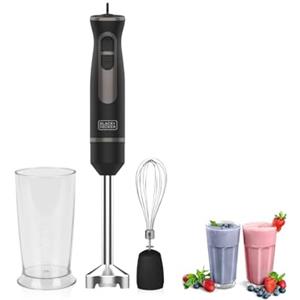 Avilia Frullatore ad Immersione 3-in-1 con Design Antischizzo - Multifunzione con 20 Velocità, Nero, 6.5x6.5x40.3cm, 240V, 800W