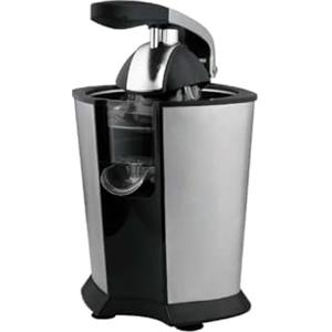 Wintem Spremiagrumi Elettrico in Acciaio Inox Nero - Ideale per Spremute Veloci e Senza Sforzo di Limoni, Arance e Altri Agrumi con 2 Diversi Coni di Spremitura - Facile da Pulire a Mano - Motore 85W