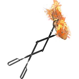 Uten Pinze per Caminetti, Lunghe 64cm/25.2in Pinze per Legna da Ardere, Log Tongs Pinze per Camino per Outdoor Falò Camino, Pinze per Carbone Pinza da Barbecue per Bruciatori a Legna Falò e Campeggio