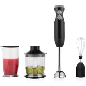 Avilia - Frullatore a Immersione 4 in 1 con Lama Inox Ultra Resistente, Accessori Inclusi per Tritare, Montare e Miscelare, Ideale per Smoothie, Zuppe e Salse Cremose