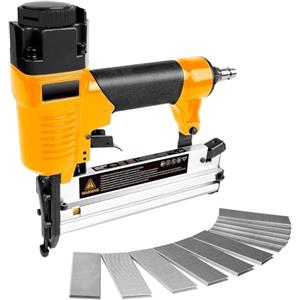 Avilia Pistola Sparachiodi Pneumatica con Accessori - Graffettatrice per Legno e Mobili, per Chiodi 15-50mm, Graffette 16-40mm, Pressione Regolabile - Graffette non incluse