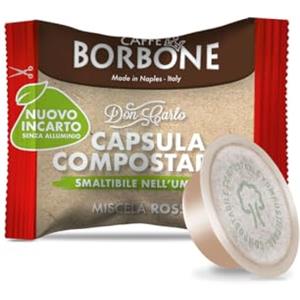 Caffè Borbone Don Carlo Compostabile, Miscela Rossa - 100 Capsule - Compatibili con le Macchine ad uso domestico Lavazza* A Modo Mio*