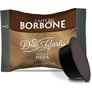Caffè Borbone Don Carlo, Miscela Nera - 100 Capsule - Compatibili con le Macchine ad uso domestico Lavazza* A Modo Mio*