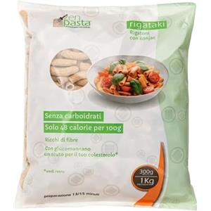 Fior di Loto Zenpasta Rigataki Plus Fibre - Farina Konjac e Fibre Vegetali a Basso Contenuto Calorico - Ricco di Fibre - 300g