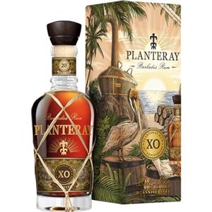 Planteray Rum(Ex-Plantation) Xo 20th Anniversary,700ml, artigianale e con note floreali, il Più Premiato delle Barbados,Invecchiato 20 Anni fra Caraibi e Francia,40% Vol. (l'imballaggio può variare)