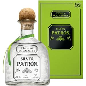 PATRÓN Silver Premium Tequila, Vol. 40%, 70 cl / 700 ml, creata in Messico con metodi artigianali in piccoli lotti a partire dal 100% della migliore agave Weber Blue