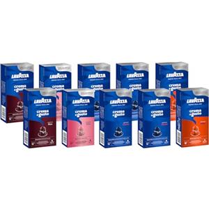 Lavazza, Capsule Caffè in Alluminio, Gusti Assortiti Crema e Gusto, Compatibili con Macchine Nespresso, 10 Confezioni da 10 Capsule, 4 x C&G, 3 x C&G Dolce, 2 x C&G Ricco, 2 x C&G Forte, 100 capsule