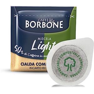 Caffè Borbone Cialda Compostabile Miscela Light, 50% di caffeina in meno della Miscela Blu - 100 Cialde - Sistema ESE