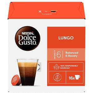 NESCAFÉ DOLCE GUSTO NESCAFÉ DOLCE GUSTO Lungo Caffè, 6 Confezioni da 16 Capsule (96 Capsule Compatibili Nescafé Dolce Gusto)