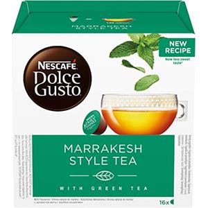 NESCAFÉ DOLCE GUSTO NESCAFÉ DOLCE GUSTO Marrakesh Style Tea Tè Verde Aromatizzato alla Menta, 3 Confezioni da 16 Capsule (48 Capsule Compatibili Nescafé Dolce Gusto)