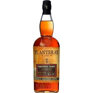 Planteray Rum Original Dark, 700ml, Ideale per Cocktail, Note Fruttate e Fumè, Rum Scuro Artigianale delle Barbados e Jamaica, Invecchiato 3 Anni e Miscelato con Rum Giamaicani Affinati, 40% Vol.