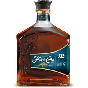 Flor de Caña 12 anni, Rum Scuro, Senza Zuccheri Aggiunti, Bottiglia da 700 ml