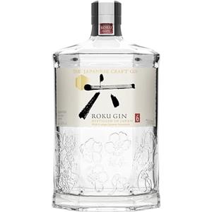 Roku Gin, Gin Artigianale Giapponese, equilibrato nei sapori e multistrato, composto da 6 botaniche - 1 bottiglia da 700ml