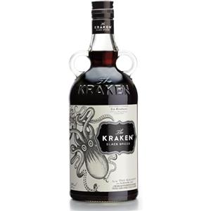 Kraken The Kraken 70cl - Rum nero speziato: canna da zucchero, rum caraibici scuri e 13 spezie. 40% vol.