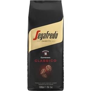 Segafredo Zanetti Caffè in Grani Espresso Classico (Confezione da 1 Kg) - Adatto per la Moka - Intensità Alta, Chicchi di Caffè a Tostatura Media, Note di Miele, Caramello, Cacao, Frutta Secca (1Kg)