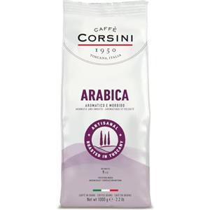 CAFFÈ CORSINI 1950 Caffè Corsini - Caffè in Grani 1 kg, 100% Arabica, Tostatura Media, Selezione Pregiata, Aromatico e Vellutato, Origine America Centrale e Meridionale