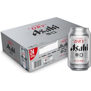 Asahi Super Dry Birra Premium Dry Lager, Cassa Birra con 24 Birre in Lattina da 33 cl, 7.92 L, Birra Giapponese dal Gusto Pulito, Secco e Rinfrescante, Gradazione Alcolica 5.2%