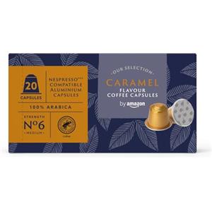 by Amazon Capsule in alluminio di caffè aromatizzate al caramello compatibili con Nespresso, 20 pezzi (1 confezione da 20), Certificato Rainforest Alliance