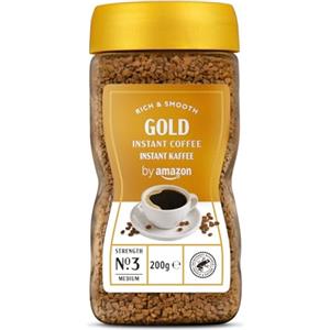 by Amazon Caffè solubile Gold, istantaneo, tostatura media, 200g - Certificato Rainforest Alliance
