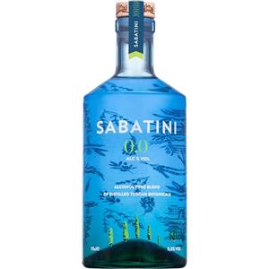SABATINI GIN Sabatini, Distillato Analcolico 0.0, 700ml, Ideale per Gin Tonic Analcolico, Note Fresche, Citriche e Balsamiche, con Foglie di Olivo, Salvia, Timo, Lavanda, Lemon Verbena, Idea Regalo, 0.0% Vol.