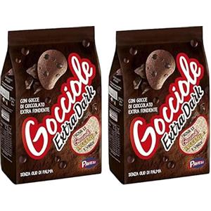 Pavesi Biscotti Frollini Gocciole Extra Dark con Cioccolato Fondente, 400g (Confezione da 2)