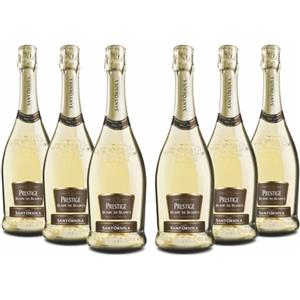 Sant'Orsola - Vino Cuvèe Prestige Blanc de Blancs Extra Dry 11%, da Prestigiosa Uva Bianca Italiana, Gusto Secco con Note Fruttate, 6x750 ml